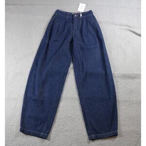 New Frame Denim Jeans 24 Blue Denim Tapered Trouser Wide Leg